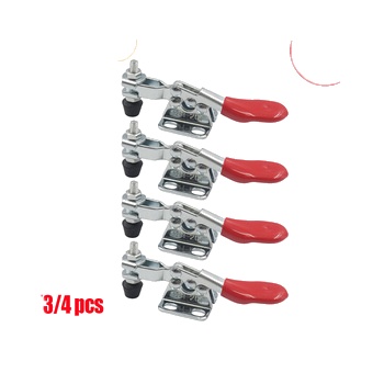 1/2/3/4 Pcs GH-201 Horizontal Toggle Clamp Quick-Release Set 27KG Adjustable Vertical Hand Clip Tool clamps For Woodworking
