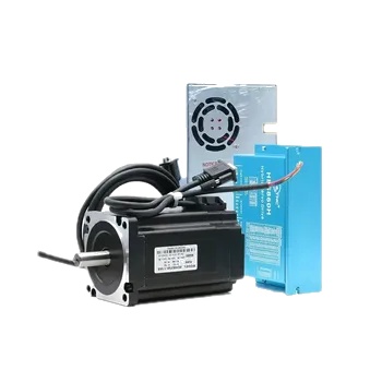 Nema34 Close Loop DC Motor 12Nm 1600oz-in Engine & HBS860H/HBS86H Servo Driver & 400w 60v Power Supply & 3meters Encoder Cables