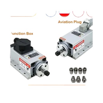 Best Price CNC Machine Tool Spindle 1500w 1.5kw 24000RPM 400hz ER11 Air Cooling Spindle Motor 3 Phase Input +7 Pcs ER11 Collets