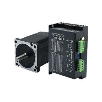 Nema34 Open Loop Stepper Motor 86HS156-5504A14 12Nm 1.8 Angle Step Current 6.2A with 14mm Shaft & DM860H Microstep Driver