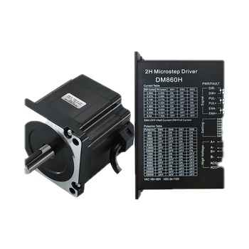 MHTNC Nema34 86mm 86HS82 4.5Nm 4.5A 2Phase Open Loop Stepper Motor With DM860H Hybrid DC Driver for CNC Engraver Milling Router